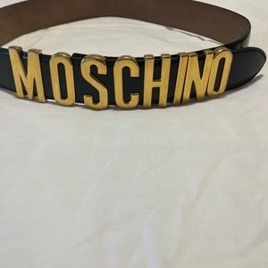 Original MOSCHINO Black Leather Belt